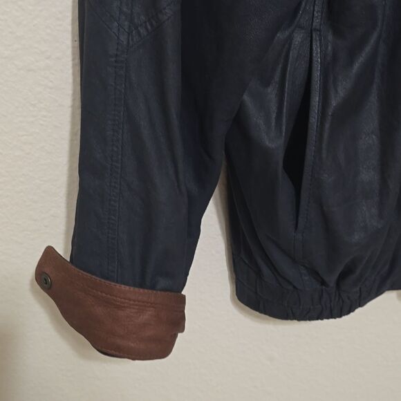 LEONARDO DA VINCE AVIATOR BOMBER JACKET SIZE LEATHER JACKET SIZE 46 - Picture 4 of 11